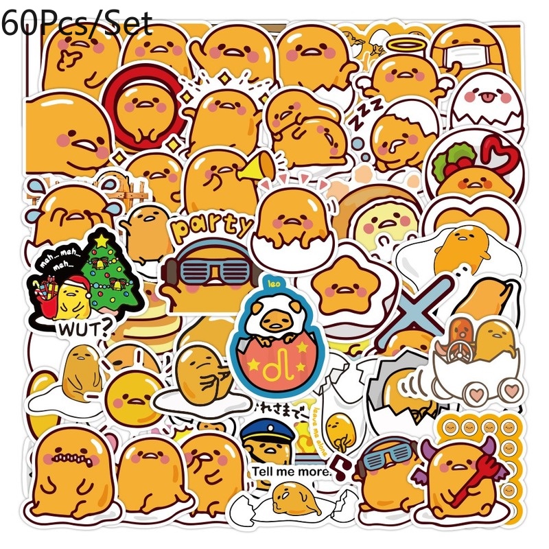 Z&ม สติ๊กเกอร์กุเดทามะ 60ชิ้น/เซ็ตญี่ปุ่นอะนิเมะสติกเกอร์กันน้ํารูปลอกสําหรับของเล่น