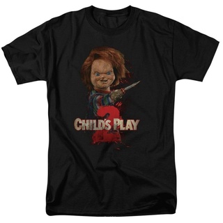 เสื้อยืดคอกลม แขนสั้น ผ้าฝ้าย 100% พิมพ์ลายตัวอักษร Play Heres Chucky ทรงหลวม โอเวอร์ไซซ์ แฟชั่นฤดูร้อน สําหรับผู้ชาย