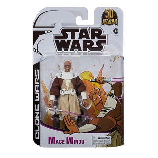 Hasbro Star Wars The Black Series Mace Windu (Clone Wars) 6-inch-scale Figure หุ่นโมเดลฟิกเกอร์ เมซ วินดู ขนาด 6 นิ้ว