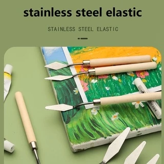 Rex TT 7Pcs Painting Scraper Paint Spatula Palette Knife Mixing Stainless Steel Kit