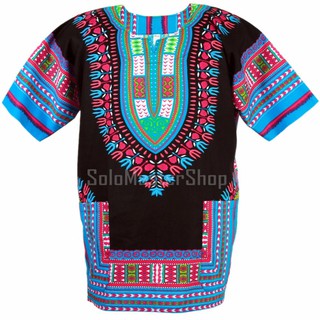 Dashiki African Shirt Cotton Hiphop เสื้อจังโก้ เสื้ออินเดีย เสื้อแอฟริกา เสื้อฮิปฮอป เสื้อโบฮีเมียน ad13c