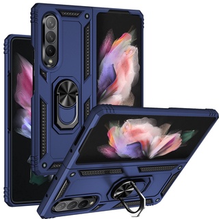 เคสโทรศัพท์ กันกระแทก พร้อมแหวนแม่เหล็กตั้งโทรศัพท์ สําหรับ Samsung Galaxy Z Fold 3 Galaxy Z Fold 3 5G