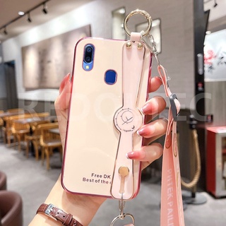 เคส VIVO Y91 Y93 Y95 Y91C Y91i 6D สายรัดข้อมือเคสโทรศัพท์พร้อมสายคล้องไหล่แบบยาวกระเป๋าสะพายข้างพร้อมตัวป้องกันกล้อง