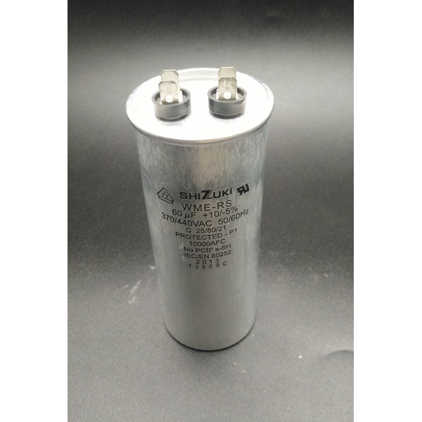 แคปรัน(Run Capacitors) ยี่ห้อชิซูกิ(SHIZUKI) ขนาด 60uf , 370/440VAC