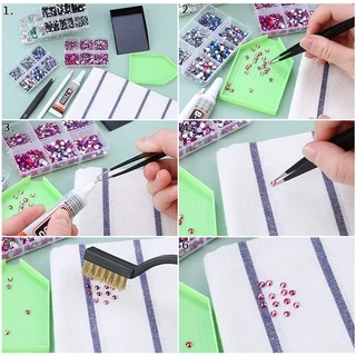 ชุดเพชรเทียม พลอยเทียม คริสตัล คละขนาด สําหรับตกแต่งเล็บ DIY 1560 ชิ้น ต่อกล่อง