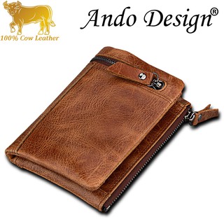 Mens leather short wallet