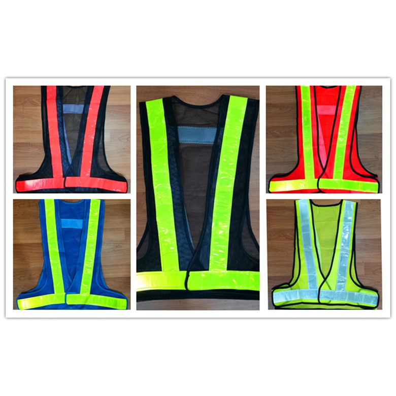 เสื้อกั๊กสะท้อนแสงเสื้อกั๊กเซฟตี้เสื้อกั๊กสะท้อนแสง Velcro สะท้อนแสงสูง
