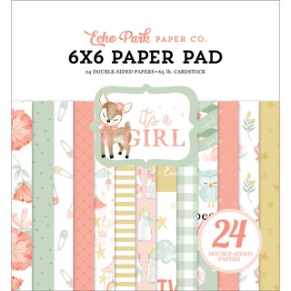 Echo Park Double-Sided Paper Pad 6"X6" 24/Pkg Its A Girl