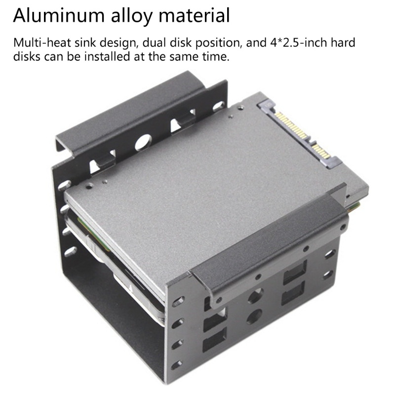 Vivi อลูมิเนียม Hard Disk Bay สําหรับ Placing 4 ชั้น 2 5 นิ้ว HDD SSD Hard Disk แชสซี Hard Disk Bay สีดํา Accessorie