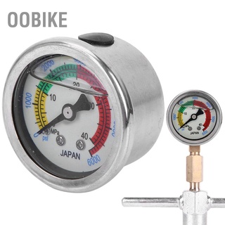 Oobike 0-6000PSI 0-40MPa เครื่องวัดความดันอากาศอุปกรณ์วัดแมโนมิเตอร์