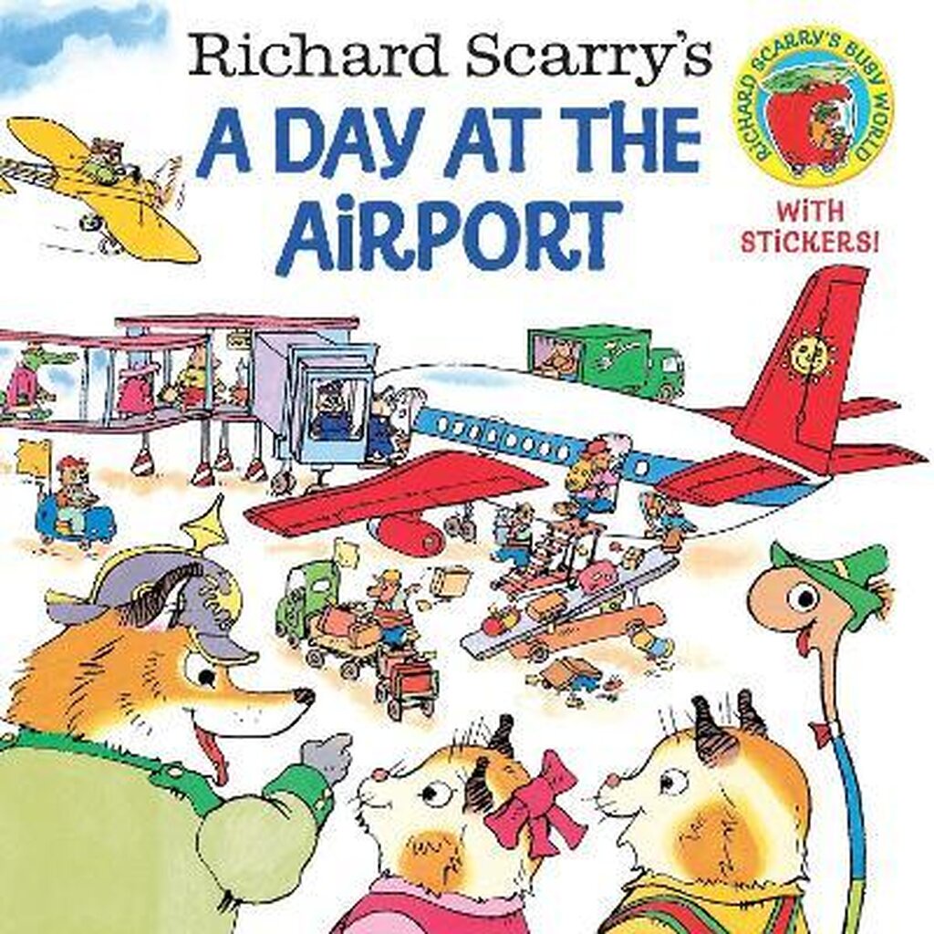 [หนังสือ] Richard Scarry's Richard Scarry's A Day at the Airport (Brand New) ปกอ่อน มี Sticker ในเล่ม