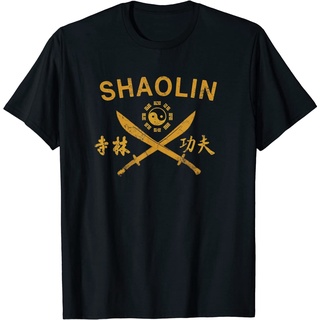 เสื้อยืดผ้าฝ้ายพรีเมี่ยม เสื้อยืดผ้าฝ้าย แขนสั้น พิมพ์ลายดาบ Shaolin Temple Kung Fu ของขวัญ สําหรับฝึกซ้อม