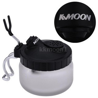 KKmoon Professional Airbrush Cleaning Pot Glass Air Brush Holder Clean Paint Jar Bottle Manicures Tattoo Supply