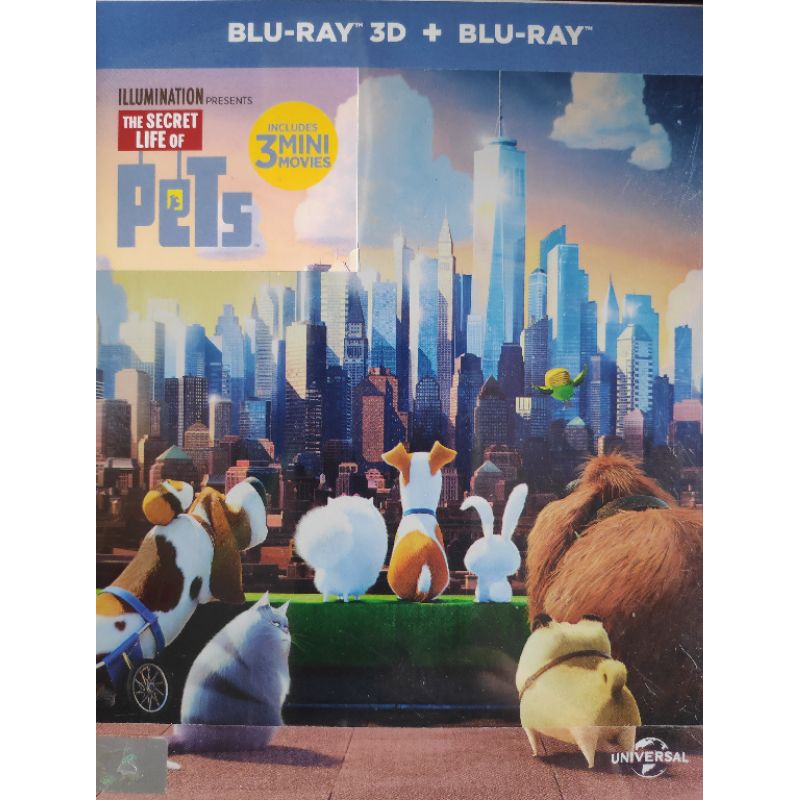 Blu-ray 3D+2D Steelbook The Secret Live of Pet บลูเรย์3D+2D (2แผ่น)กล่องเหล็ก เรื่องลับแก๊งขนฟู มีเส