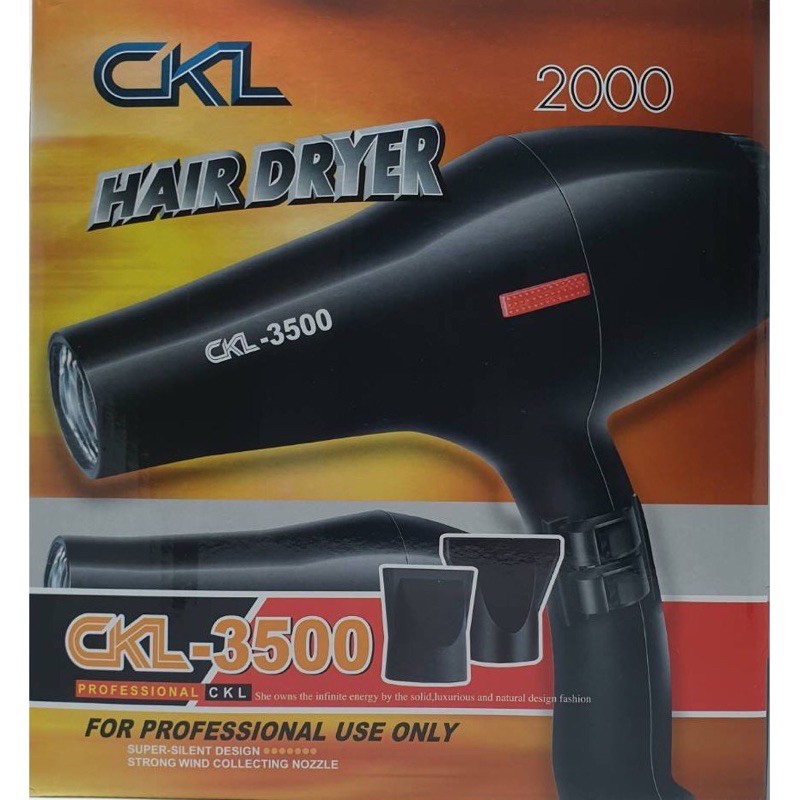 CKL3500 ไดร์เป่าผม รุ่น ckl3500 - black. 1700wแข็งแรง ทนทาน