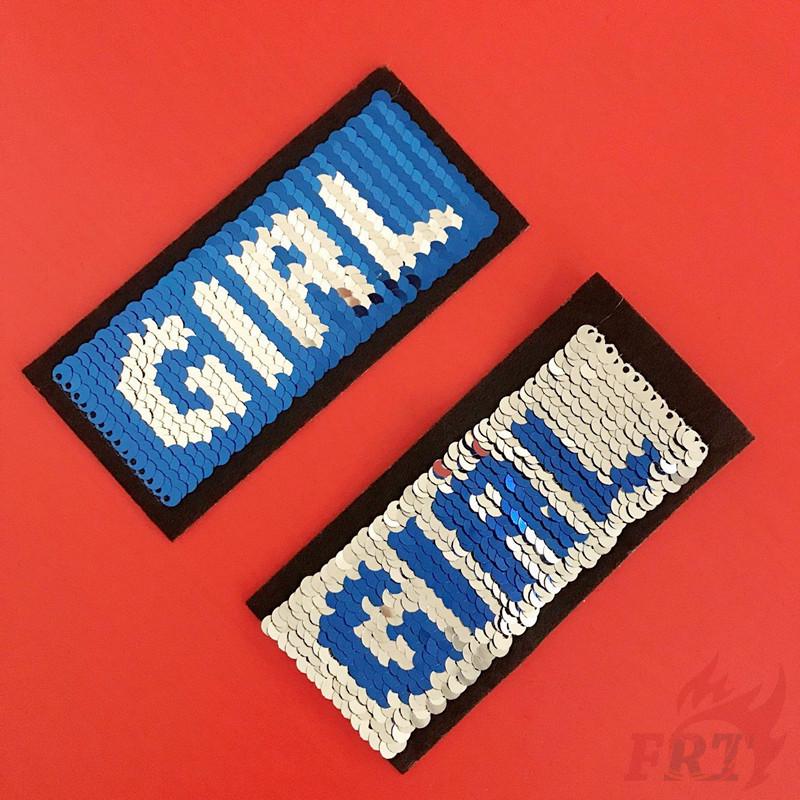 แผ่นแพทช์ปักเลื่อมสำหรับติดตกแต่ง 1 ชิ้น（☸ Letter Sequins Patch ☸）