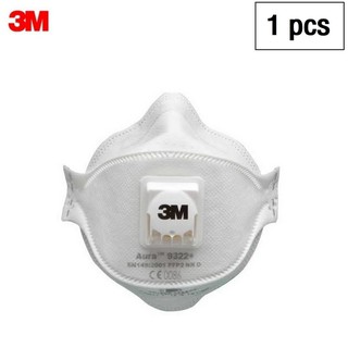 3M 9322 (1ชิ้น) หน้ากากป้องกันฝุ่นละออง FFP2