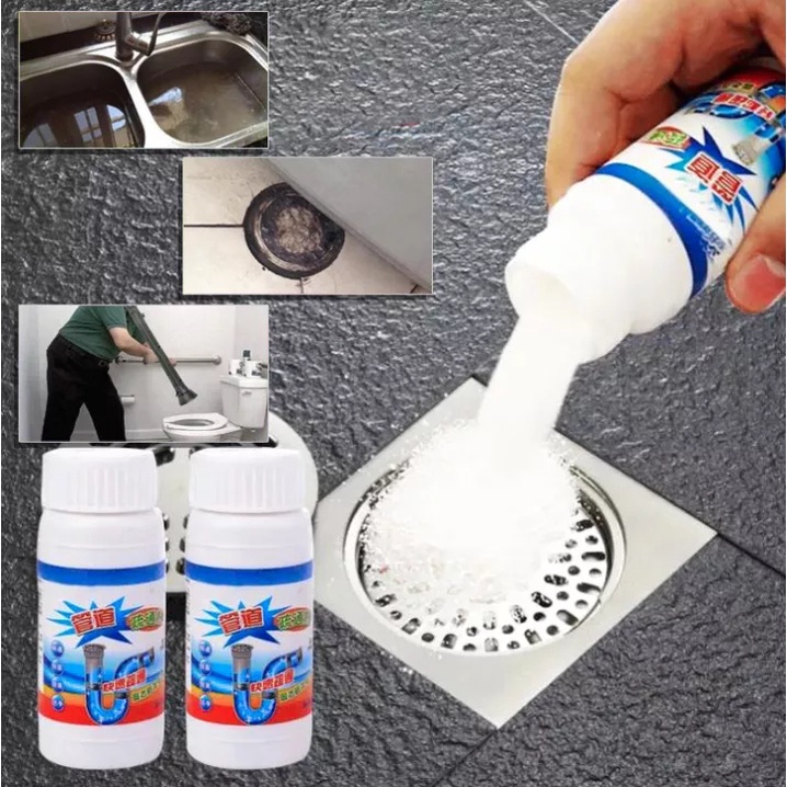 ผงล้างท่อ110g ส้วมตัน แก้ปัญหาท่ออุดตัน กำจัดกลิ่น