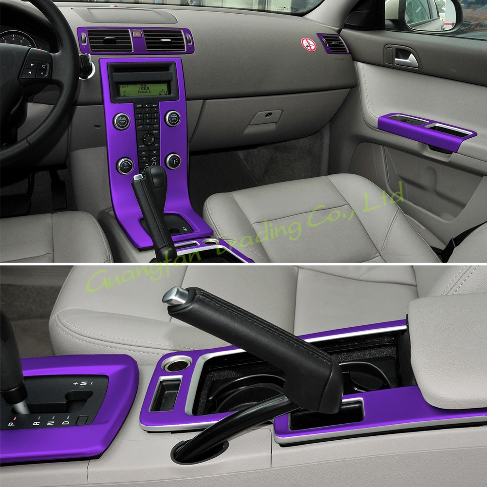 สําหรับ Volvo S40 V50 C30 ภายใน Central แผงควบคุมประตู 5D คาร์บอนไฟเบอร์สติกเกอร์ Decals จัดแต่งทรงผมรถ Accessorie
