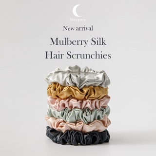 กรอกโค้ดลด   Mulberry silk hair scrunchies ยางรัดผมผ้าไหม มัลเบอร์รี่แท้ ยางรัดผมผ้าไหมมัลเบอร์รี่แท้ รักษาเส้นผม