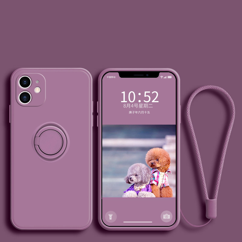 พร้อมขาตั้ง เคส ซิลิโคนนิ่ม NavyBlue 12 12Mini 12Promax 12Pro 11 11Pro 11Promax z1yu4p compatible for เคสไอโฟน #7