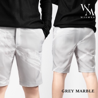 กางเกงขาสั้นลายหินอ่อน(สีเกรย์) :Grey Marble Short Pant