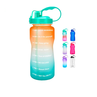 Quifit ขวดน้ำ Tritan 2 ลิตร พร้อมหลอดดูด ไร้ BPA สําหรับเล่นกีฬา