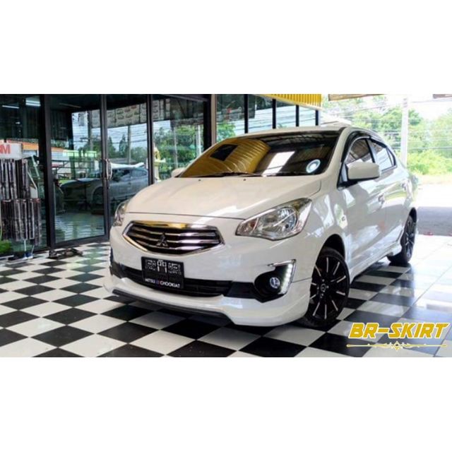 🔷️ชุดแต่งสเกิร์ต Mitsubishi Attrage 2013-2019 ทรง Jap แบบท่อคู่