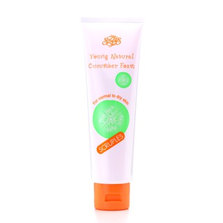 โฟมล้างหน้า ไร้สิว ลดริ้วรอย สำหรับผิวแห้งแพ้ง่าย สครูเพิลส์  Scruples Young Natural Cucumber Foam (Dry) รุ่น SCB-3211X