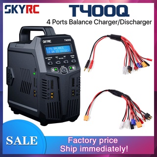 Skyrc SK-100189 T400q Lipo อุปกรณ์ชาร์จแบตเตอรี่ สําหรับรถบังคับวิทยุ Quattro AC DC 1-6S XT60 LiFe NiMH NiCd