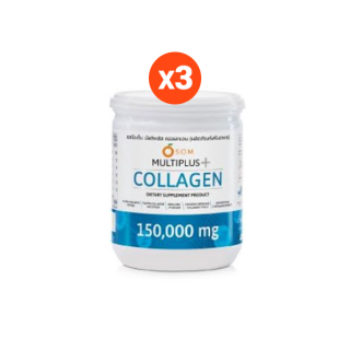 SOM. Multiplus Collagen มัลติพลัส คอลลาเจน ผงชงดื่มบำรุงข้อ-เข่า 3 กระปุก