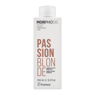 Framesi Morphosis Passion Blonde 250ml เป็นแชมพูที่ให้ความสดชื่นสำหรับการดูแลและทำความสะอาดผมสีบลอนด์