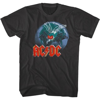 ย้อนยุคพร้อมส่ง เสื้อยืดแขนสั้น พิมพ์ลาย Acdc Fly On The Wall World Tour Earth Bug Rock Band หลากสีสัน สําหรับผู้ชายS-5X