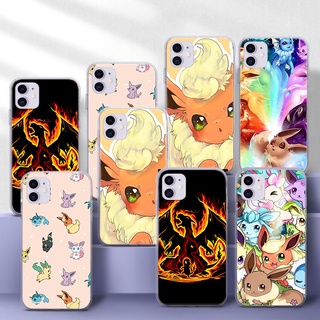 เคส TPU นิ่ม ลายการ์ตูนโปเกม่อน eevee pika 135B สําหรับ iPhone SE 2020 12 Mini 13 Pro Max