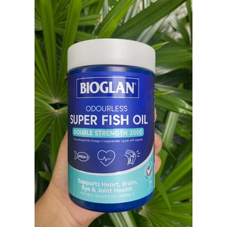 ฉลากใหม่ ของแท้พร้อมส่ง!!! น้ำมันปลา BIOGLAN Odourless Super Fish Oil 2000mg 200 Capsules เข้มข้น ไม่คาว DHAสูง