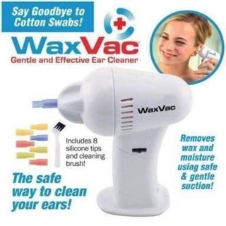 เครื่องทำความสะอาดหู Wax Vac ดูดขี้หูออกอย่างน่มนวลด้วยปลายซิลิโคนนุ่มนวล พร้อมแปรงทำความสะอาด