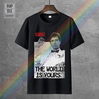 เสื้อยืด พิมพ์ลาย The World Is Yours S Al Pacino Tony Montana S 3 สไตล์คลาสสิก ไม่ซ้ําใคร แฟชั่นฤดูร้อน สําหรับผู้ชาย 8
