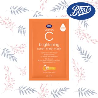 พร้อมส่ง❗ Boots Vitamin C แผ่นมาร์คหน้า วิตามินซี แผ่นเดียวเทียบเท่าใช้เซรั่มบำรุง7ว้น