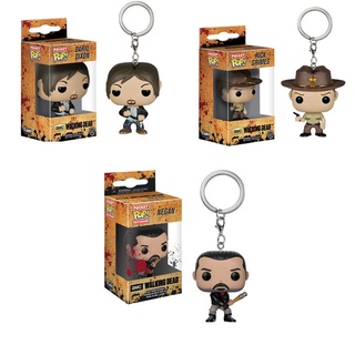 พวงกุญแจฟิกเกอร์ Funko Pop The Walking Dead Darryl Sheriff Rick Negan สําหรับตกแต่งบ้าน