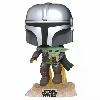 Star Wars POP 402# กล่องตุ๊กตาไข่ Mandalorian Baby Hug Yoda Baby Yoda Q Version สําหรับเด็ก♠