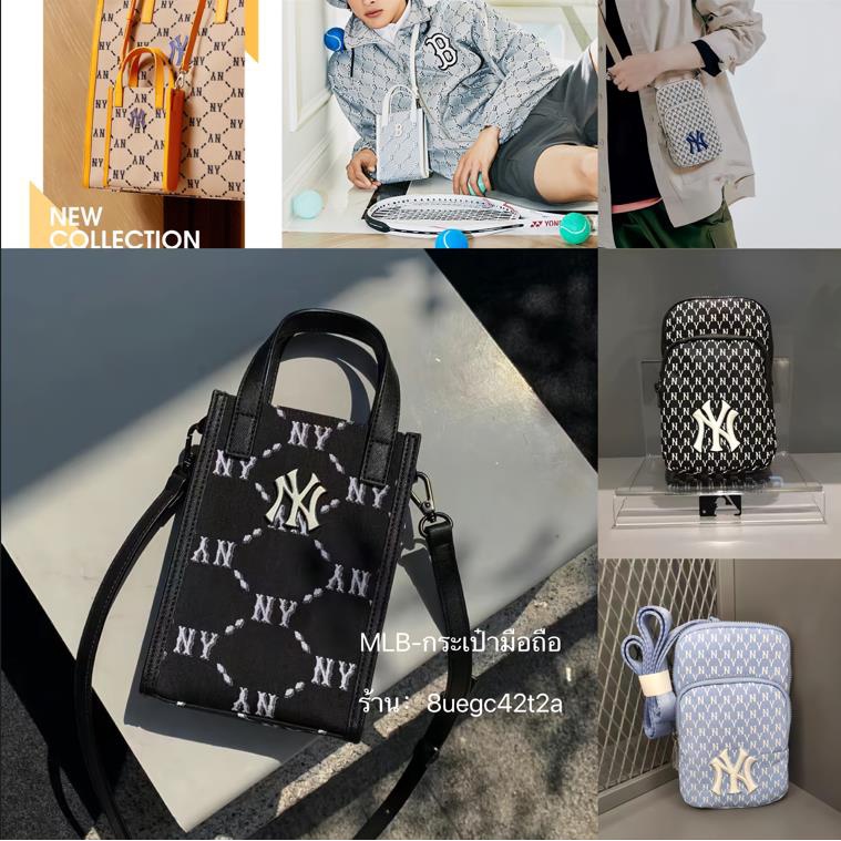 MLB ของแท้ กระเป๋าสะพายข้าง NY unisex กระเป๋าใส่มือถือ พวงกุญแจ กระเป๋ามินิ