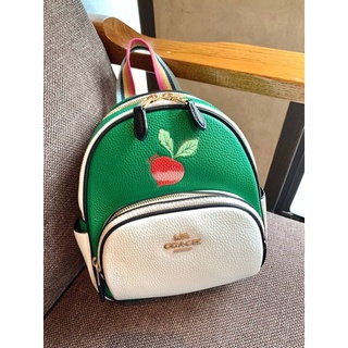 COACH MINI COURT BACKPACK WITH RADISH