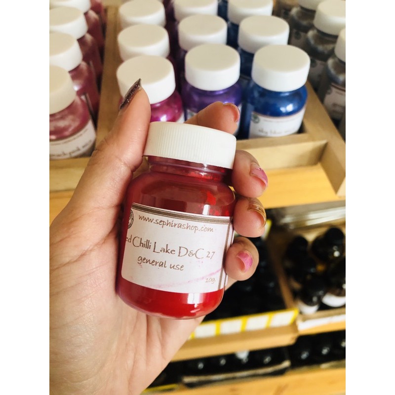 สีแดงสดทำลิปสติก Red Chilli D&C Cosmetic grade ทำลิปสติก สีแดงสดเกรดเครื่องสำอาง สีทำงานฝีมือ
