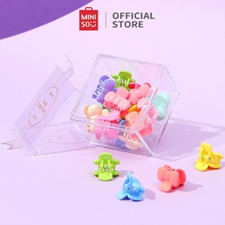 MINISO กิ๊บติดผม กิ๊บหนีบผม กิ๊บติดผมตัวเล็ก คละสี คละลาย Mini Colored Hair Claw Clip 20 ชิ้น/กล่อง