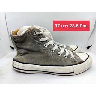 Converse 37ยาว 23.5 Cm.รองเท้ามือสอง  ผ้าใบ แฟชั่น วินเทจ สายเซอร์