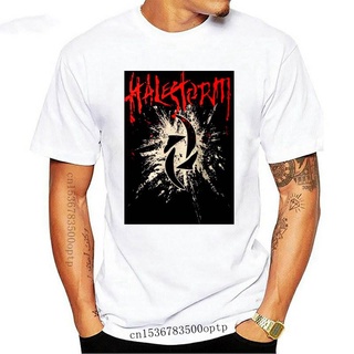 แขนสั้นcrew neckขายดี เสื้อยืดลําลอง แขนสั้น คอกลม พิมพ์ลาย Rare Halestorm S สีดํา สไตล์วินเทจ สําหรับผู้ชาย S-2 @# Pbej