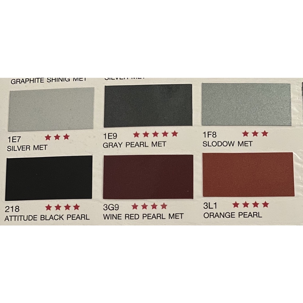 สีเบอร์พ่นรถยนต์อย่างดี เป็นสี 2K MEIJI TOYOTA เบอร์ 1E7***, 1E9*****, 1F8***, 218****, 3G9****, 3L1