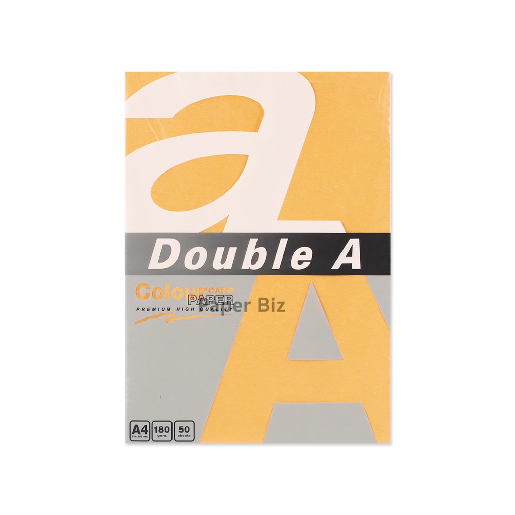 Double A กระดาษสี ขนาด A4 หนา 180 แกรม 50 แผ่น