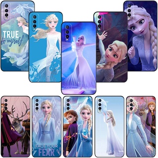 เคสโทรศัพท์มือถือซิลิโคน TPU แบบนิ่ม ลาย SL17 Frozen Elsa Anna สีดํา สําหรับ vivo X60 Pro+ X60 Pro Plus S1 Pro X50 Lite Y9S iQOO Neo 1907