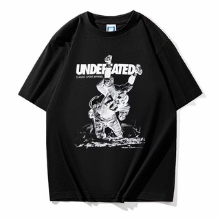 เสื้อยืดแขนสั้น ทรงหลวม พิมพ์ลายเกมรักบี้ undefeated สําหรับผู้ชาย และผู้หญิง ใหม่